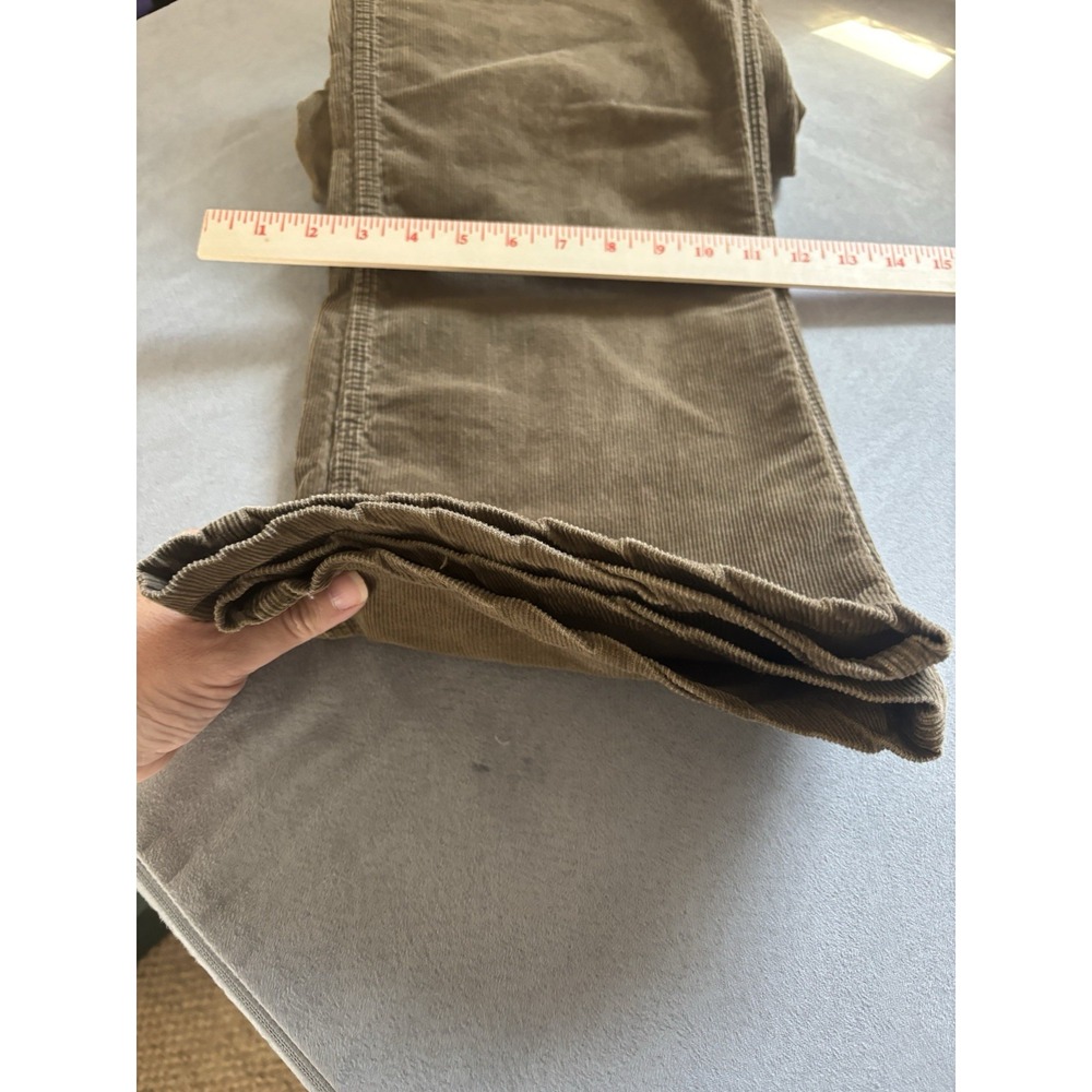 90s Vintage J. Crew Jeans Brown Corduroy Mid-Rise Boot Cut Sz 8 Indie Grunge - Picture 10 of 11